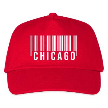 Chicago Barcode1 - Kinder Basecap - Rot - Vorne
