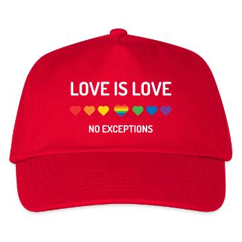 LGBT Pride Month - Love is love. No Exceptions. - Kids’ Baseball Cap - red - Front