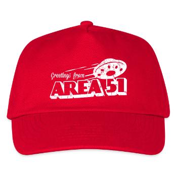 Greetings From Area 51 Vintage Funny Alien Gift - Kids’ Baseball Cap - red - Front