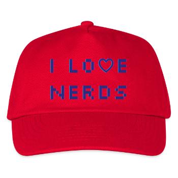 J’adore les nerds - Casquette de baseball Enfant - rouge - Devant