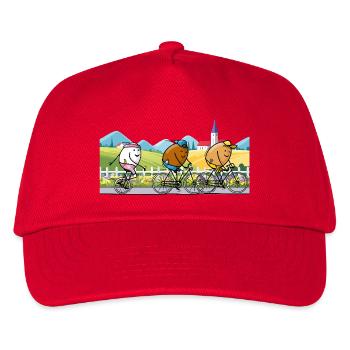 Balade à vélo entre amis - Casquette de baseball Enfant - rouge - Devant
