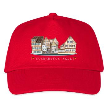 Schwäbisch Hall, Süddeutschland, Zeichnung - Kinder Basecap - Rot - Vorne