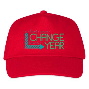 Inspirational quote annual change - Kids’ Baseball Cap - red - Front