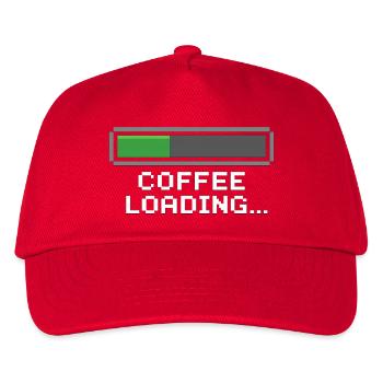 Kaffee Ladebalken Pixel - Kinder Basecap - Rot - Vorne