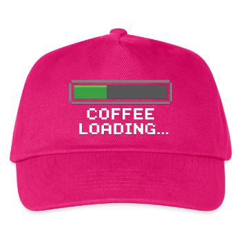 Kaffee Ladebalken Pixel - Kinder Basecap - Fuchsia - Vorne
