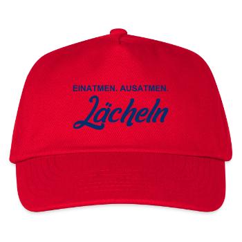 Inhale - Exhale - Smile - Kids’ Baseball Cap - red - Front