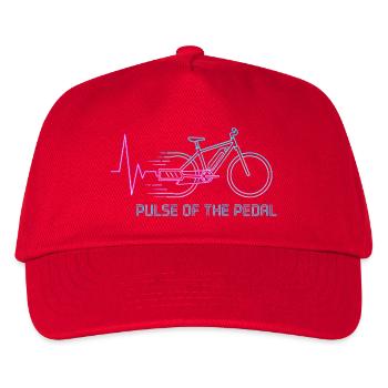 Neon Pulse Fahrradgrafik - Kinder Basecap - Rot - Vorne