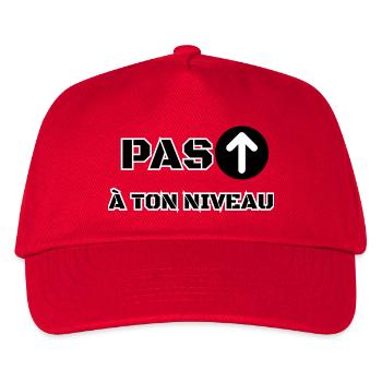 NOT AT YOUR LEVEL - Kids’ Baseball Cap - red - Front