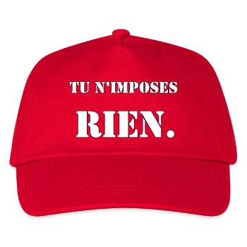 TU N’IMPOSES RIEN. - Casquette de baseball Enfant - rouge - Devant
