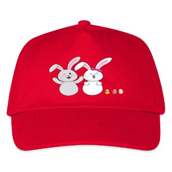 Cuddly bunny - Kids’ Baseball Cap - red - Front