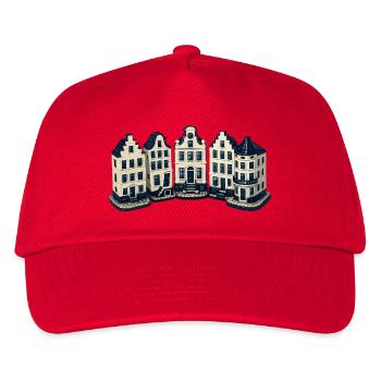 Delft blue Canal Houses - Kids’ Baseball Cap - red - Front