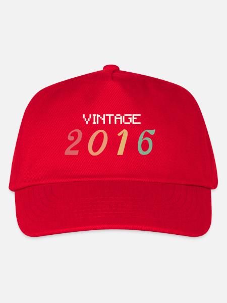 10 Jahre altes Grunge-T-Shirt von 2016 - Kinder Basecap - Rot