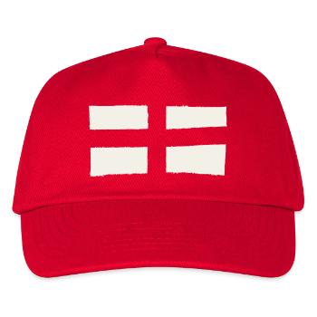 England Fahne - Roter Hintergrund - Kinder Basecap - Rot - Vorne
