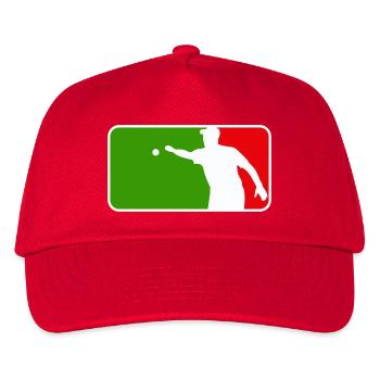 Petanque Boule Petanca Major League Style ITALY - Kinder Basecap - Rot - Vorne
