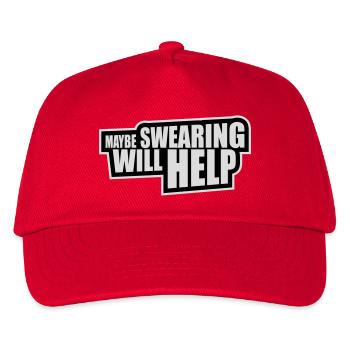 Maybe Swearing Will Help Sarcastic Saying Graphic - Kids’ Baseball Cap - red - Front
