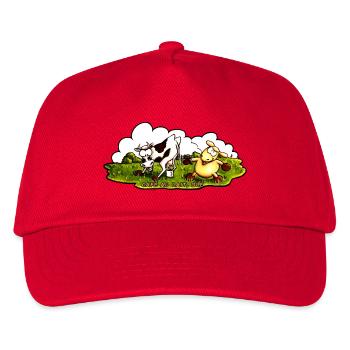 Cafe_au_lait - Kinder Basecap - Rot - Vorne