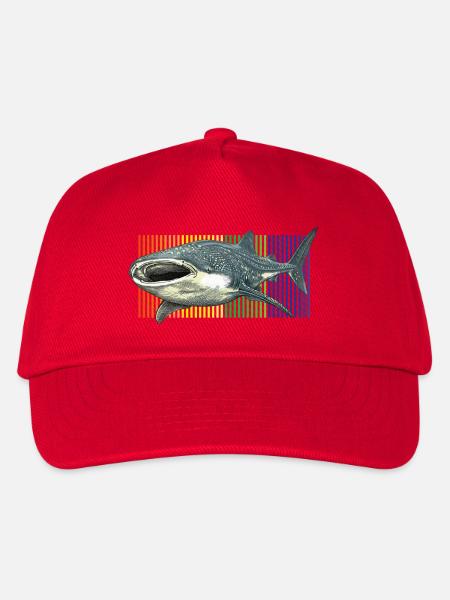 Walhai-Rhincodon-Typus - Kinder Basecap - Rot