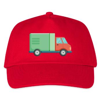 Delivery truck - Kids’ Baseball Cap - red - Front