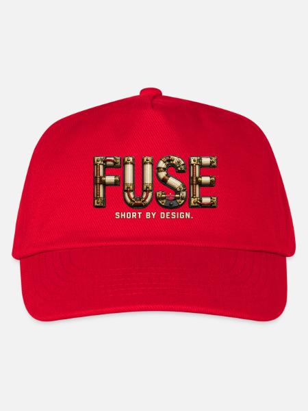 FUSE – Abkürzung von Design | Elektrisches Wortspiel - Kinder Basecap - Rot