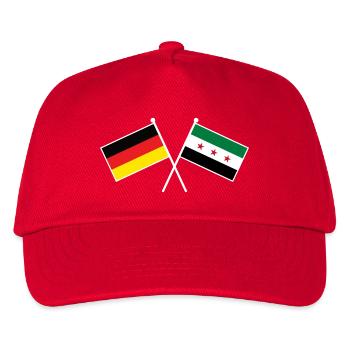 Germany x Syria Friendship Flags - Kinder Basecap - Rot - Vorne