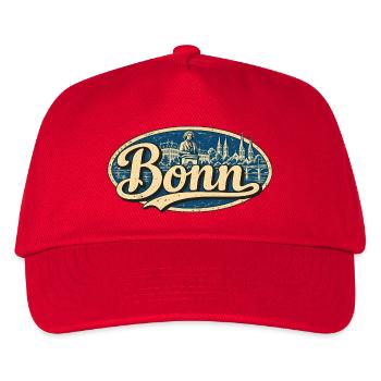 Bonn Vintage Stadtmotiv - Kinder Basecap - Rot - Vorne