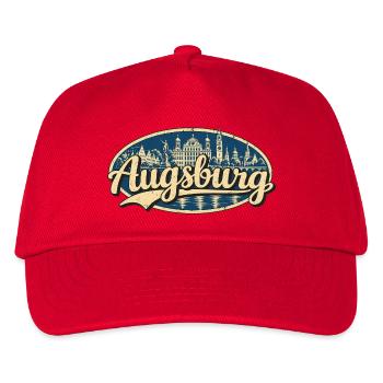 Augsburg Vintage Stadtmotiv - Kinder Basecap - Rot - Vorne