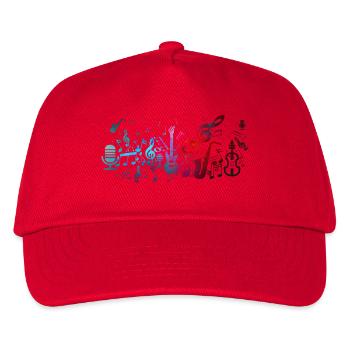 Musik - Kinder Basecap - Rot - Vorne