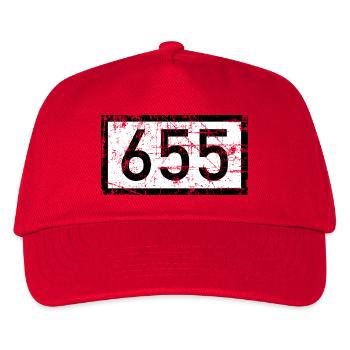 Rheinkilometer 655 Bonn am Rhein (Vintage) - Kinder Basecap - Rot - Vorne