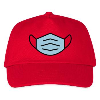 Toller Vektor von einer Maske - Kinder Basecap - Rot - Vorne