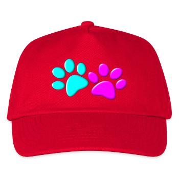 Dog paws couple dog owner dog owner - Kids’ Baseball Cap - red - Front