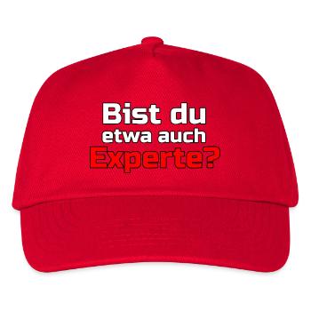 Experte Profi Arbeit Virus Sprüche - Kinder Basecap - Rot - Vorne
