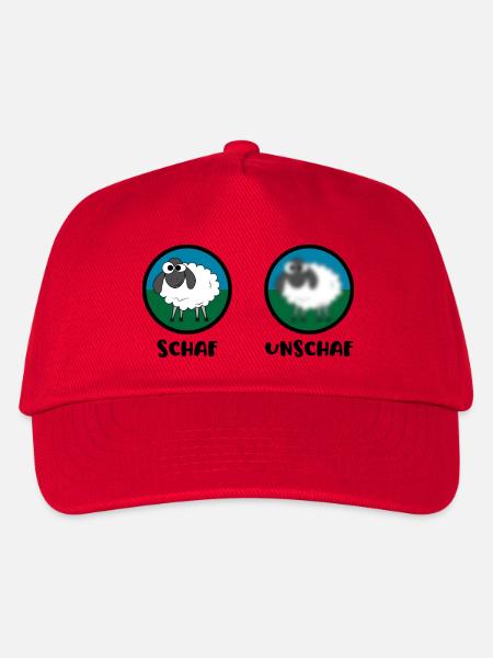 Schaf Unschaf - Kinder Basecap - Rot