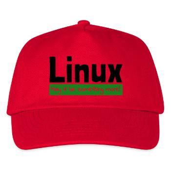 Linux Computer Computerarbeit witzige Sprüche Nerd - Kinder Basecap - Rot - Vorne