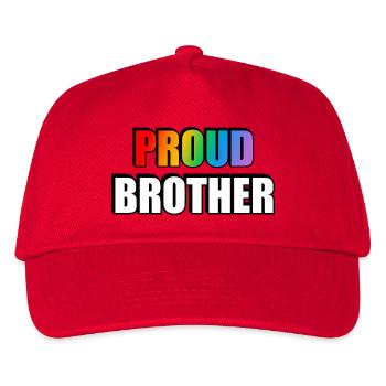 Fier frère LGBT Pride Rainbow - Casquette de baseball Enfant - rouge - Devant