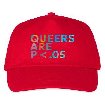 Queers are p < .05 - Kids’ Baseball Cap - red - Front