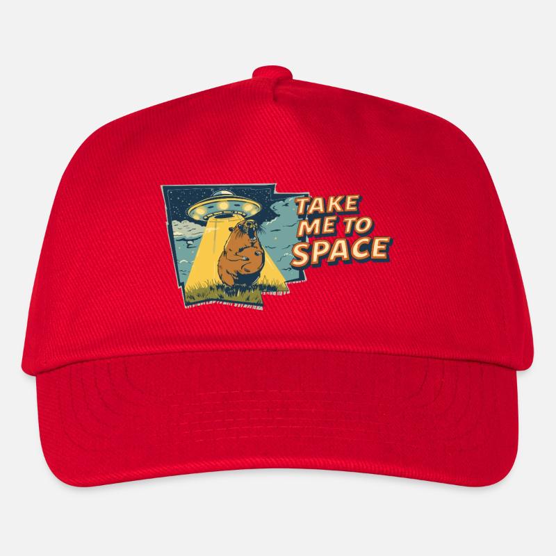 Emmenez-moi dans l’espace Capybara OVNI Pop Art - Casquette de baseball Enfant - rouge