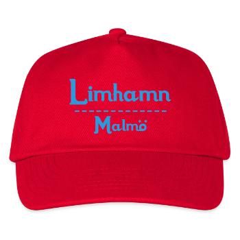 Limhamn – Malmö Sky Blue Design - Casquette de baseball Enfant - rouge - Devant