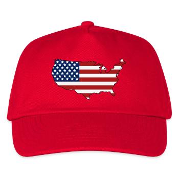 Map of the United States - Kids’ Baseball Cap - red - Front
