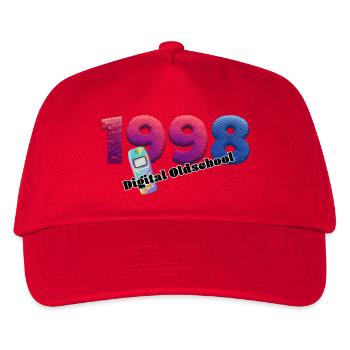 1998 – Digitaler Übergangsstil - Kinder Basecap - Rot - Vorne