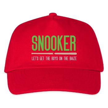 Snooker – Lasst uns die Jungs auf die Bühne bringen - Kinder Basecap - Rot - Vorne