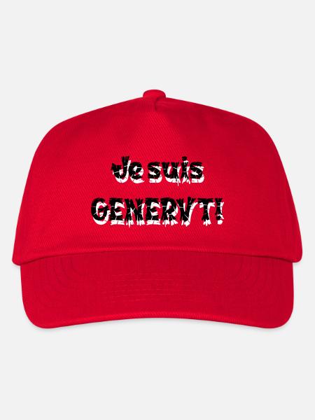 Je suis Genervt — Glitch Schrift - Kinder Basecap - Rot