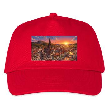 Abendstimmung in der historischen Altstadt - Kinder Basecap - Rot - Vorne