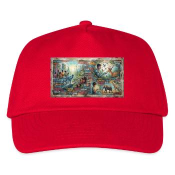 Zukunftsharmonie und Vielfalt - Kinder Basecap - Rot - Vorne