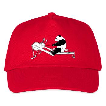 Panda sur l’aviron - Casquette de baseball Enfant - rouge - Devant