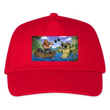 SAILOR VS CROCODILE - Kids’ Baseball Cap - red - Front