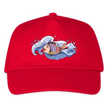 Fisch - Kinder Basecap - Rot - Vorne