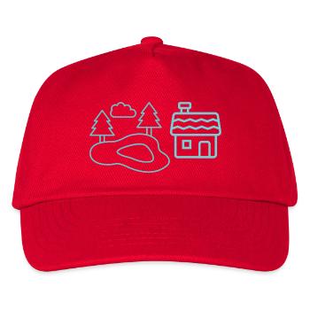 Waldsee-Häuschen Silhouetten - Kids’ Baseball Cap - red - Front