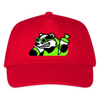 Cooler Dachs Schulanfang Icon - Kinder Basecap - Rot - Vorne