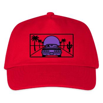 Night Driving Highway Graphic - Kids’ Baseball Cap - red - Front