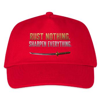 Rust Nothing Sharpen Everything Katana Gym Shirt - Kids’ Baseball Cap - red - Front